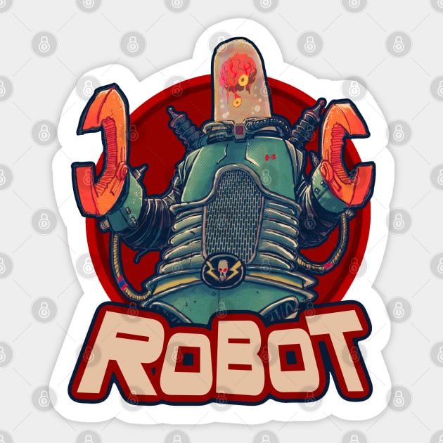 Robot Sticker by sideshowmonkey